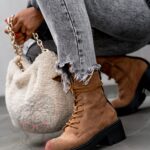 Workery zamszowe Rock Class karmelowe