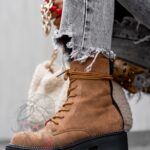 Workery zamszowe Rock Class karmelowe