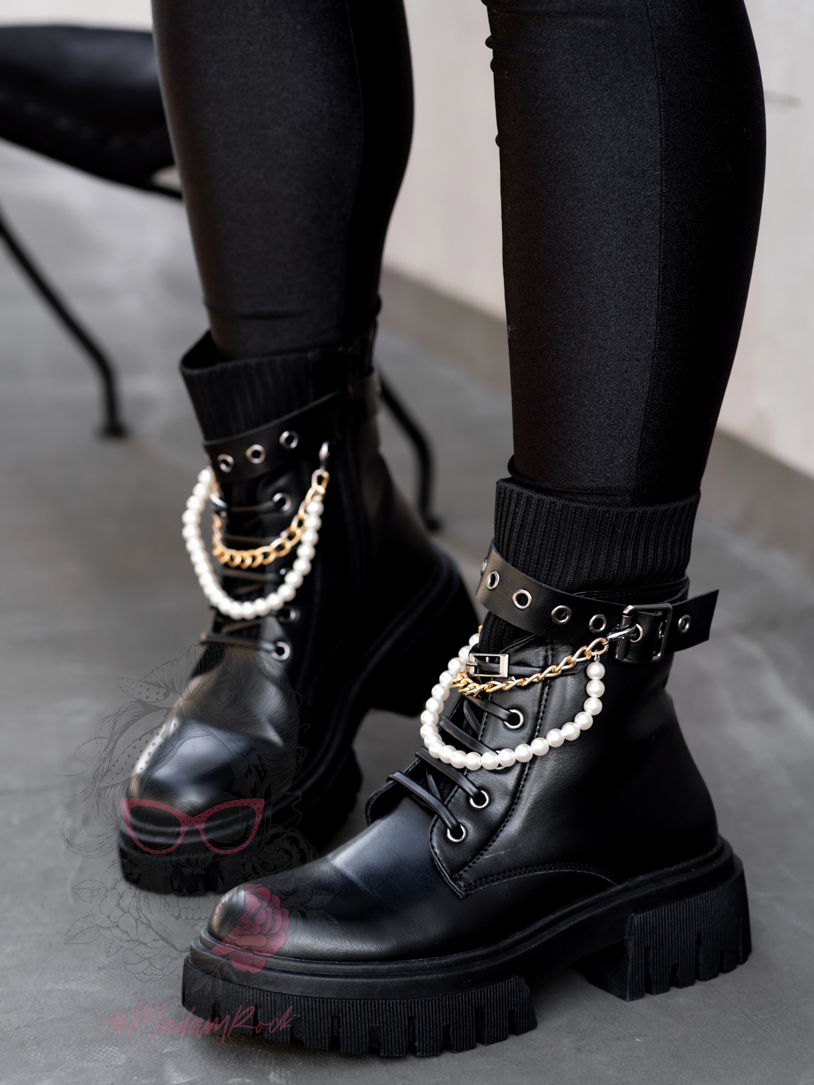 Workery skarpety Rock Perl czarne Workery skarpety Rock Perl czarne