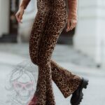 Spodnie dzwony GoWild w panterkę