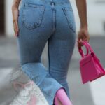 Spodnie jeansowe z rozporkami Ruptura niebieskie