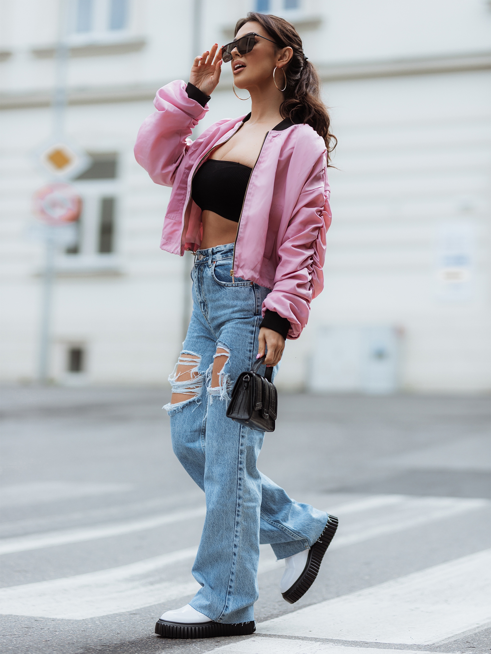 -WYPRZERDANE- Spodnie jeansowe Youngs niebieskie