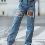 -WYPRZERDANE- Spodnie jeansowe Youngs niebieskie