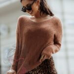 Sweterek moherowy Soesz karmelowy