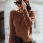 Sweterek moherowy Soesz karmelowy