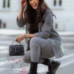 Komplet garnitur damski Bleces biało-czarny