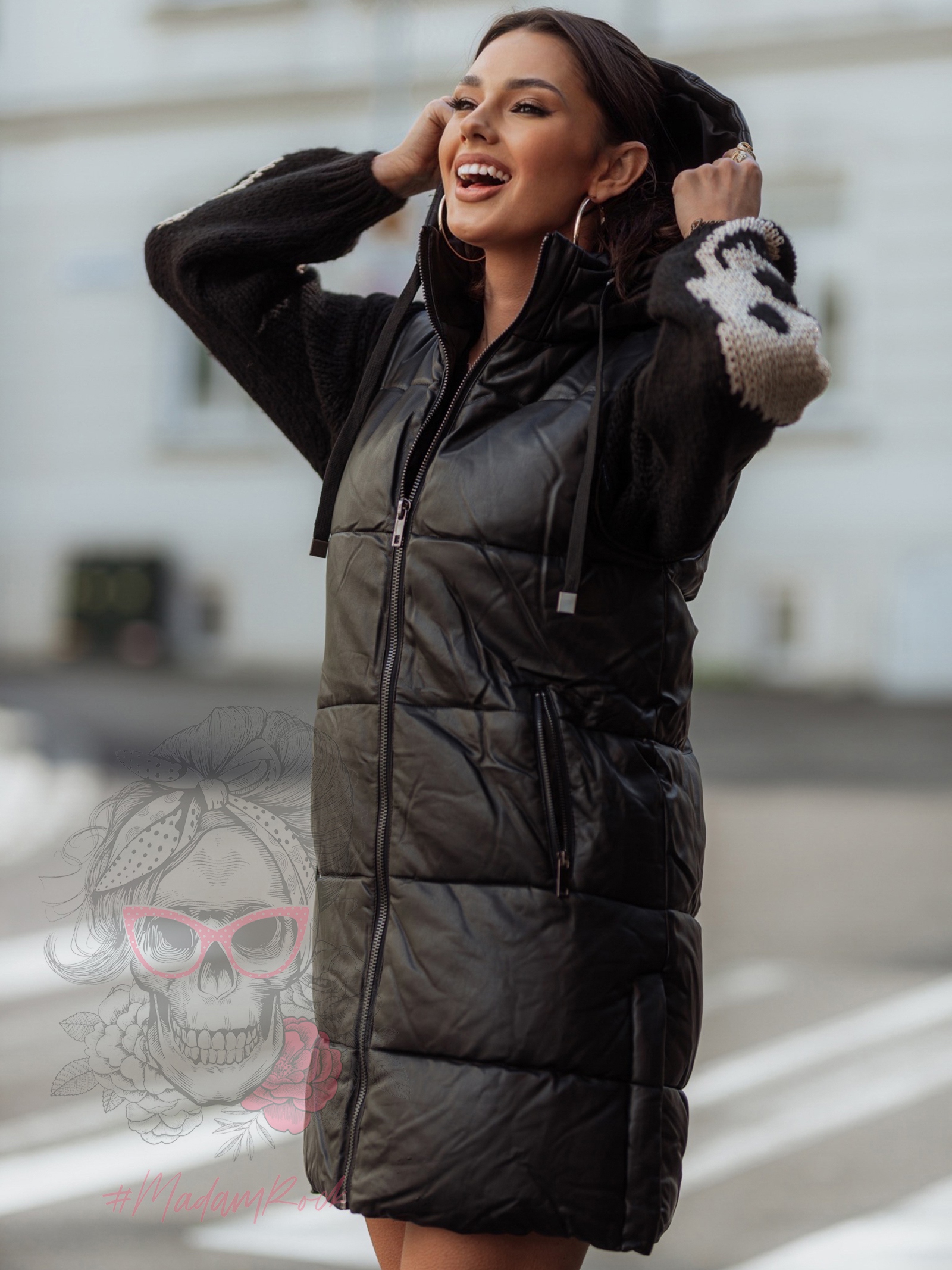 Kamizelka pikowana Cosy czarna