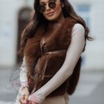 Kamizelka futrzana Luxury brązowa