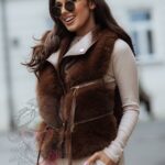 Kamizelka futrzana Luxury brązowa