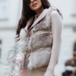 Kamizelka futrzana Luxury cappuccino