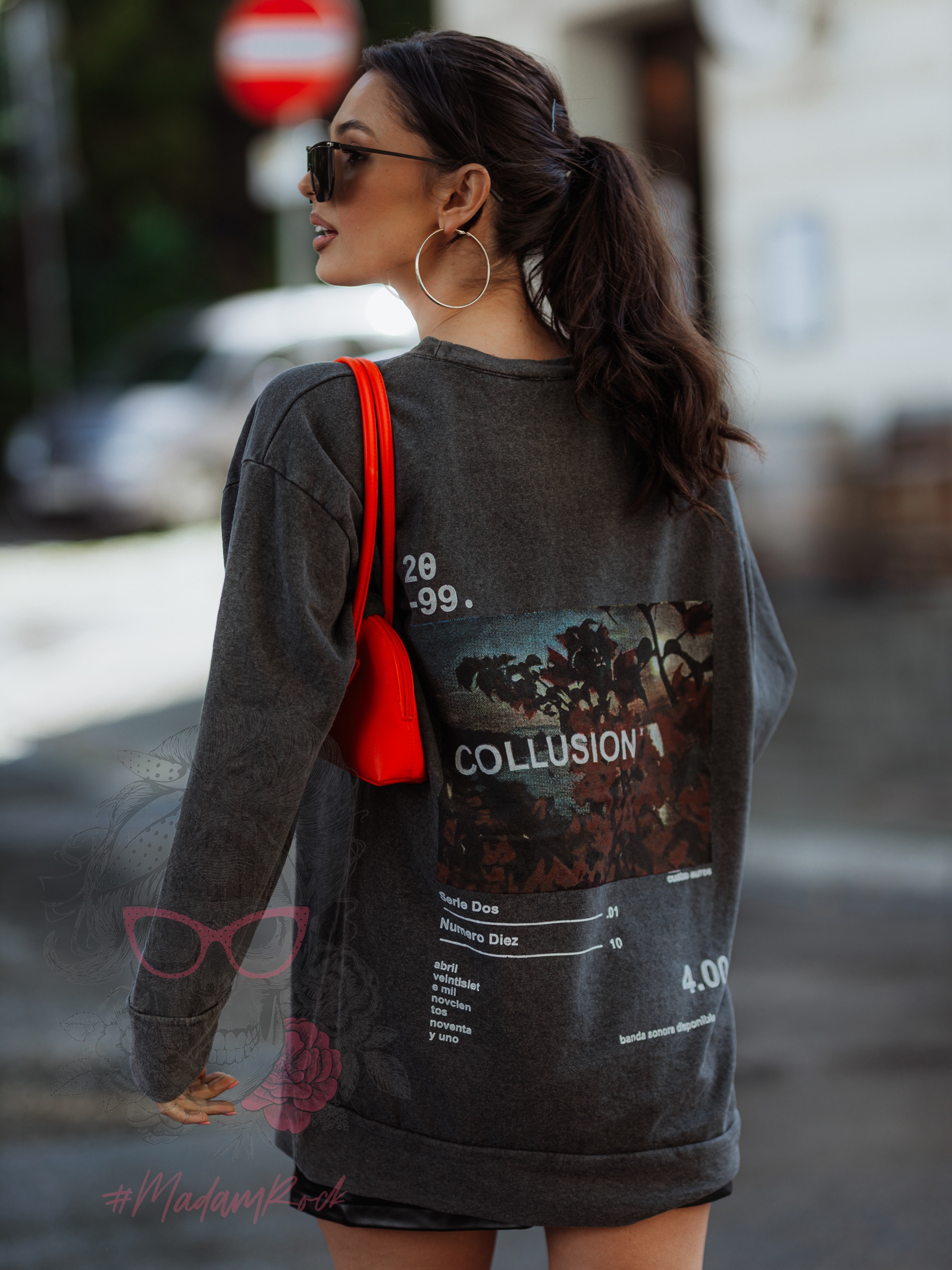 Bluza dekatyzowana Collusion szara
