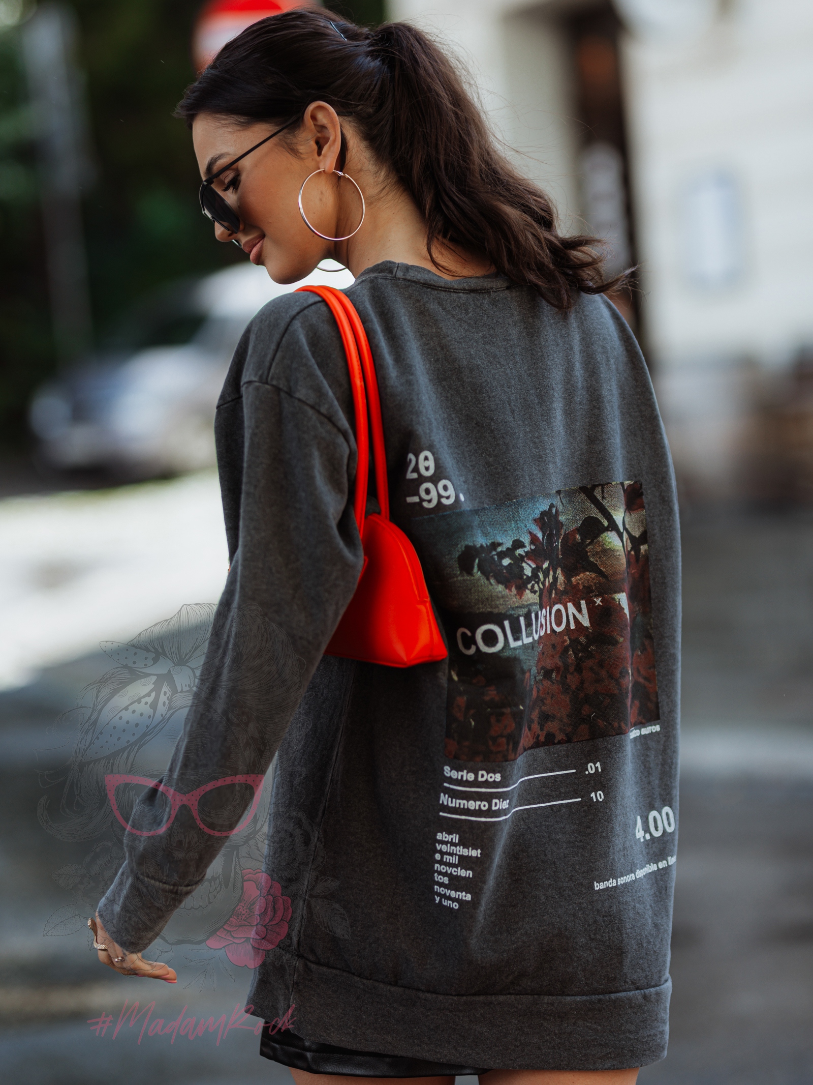 Bluza dekatyzowana Collusion szara