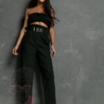 WYPRZEDANE- Spodnie eleganckie z paskiem Gobfo II czarne