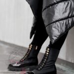 -WYPRZEDANE-Workery lakierowane Rock Gross czarne