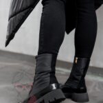 -WYPRZEDANE-Workery lakierowane Rock Gross czarne