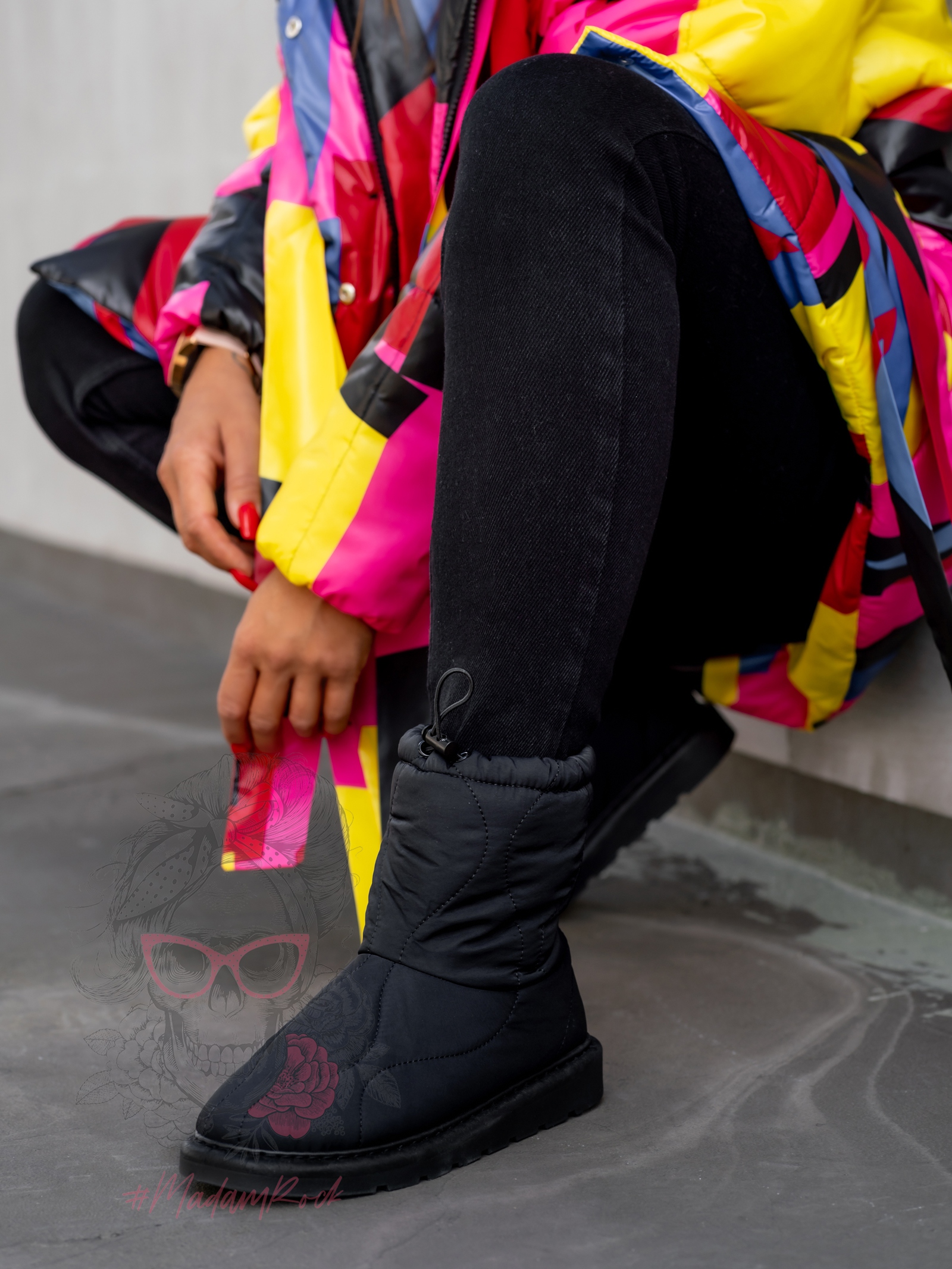 -WYPRZEDANE-Śniegowce kurtkowe Madam Jacketo czarne