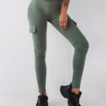 Spodnie z wysokim stanem Ola Voga Comfort Sport khaki