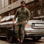 Komplet męski Ola Voga Sharp Font khaki