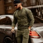 Komplet męski Ola Voga Sharp Font khaki