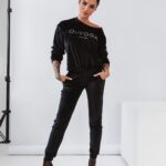 Komplet welurowy Soft Luxury Ola Voga czarny