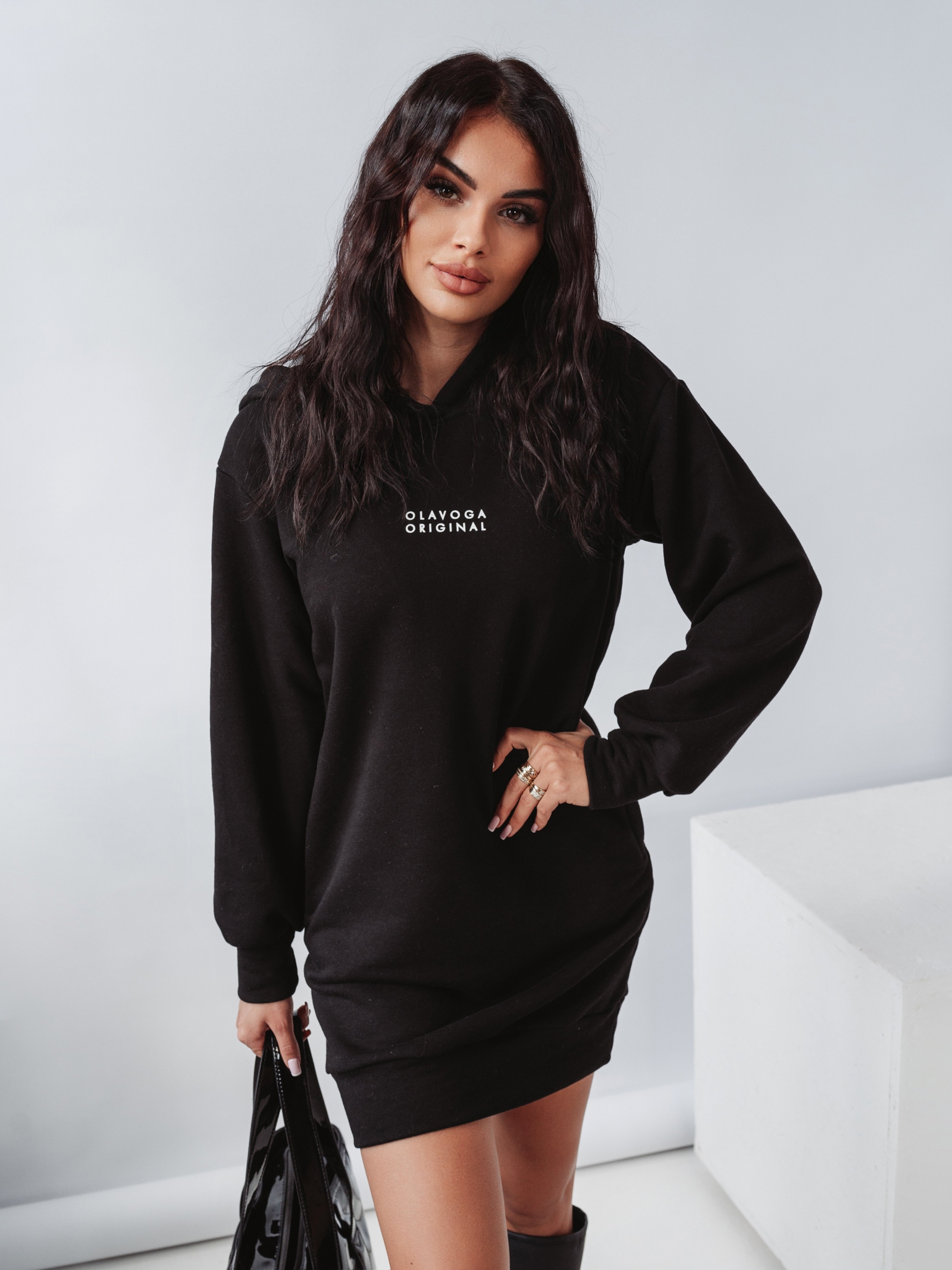 Sukienka dresowa Ola Voga Cute & Soft czarna