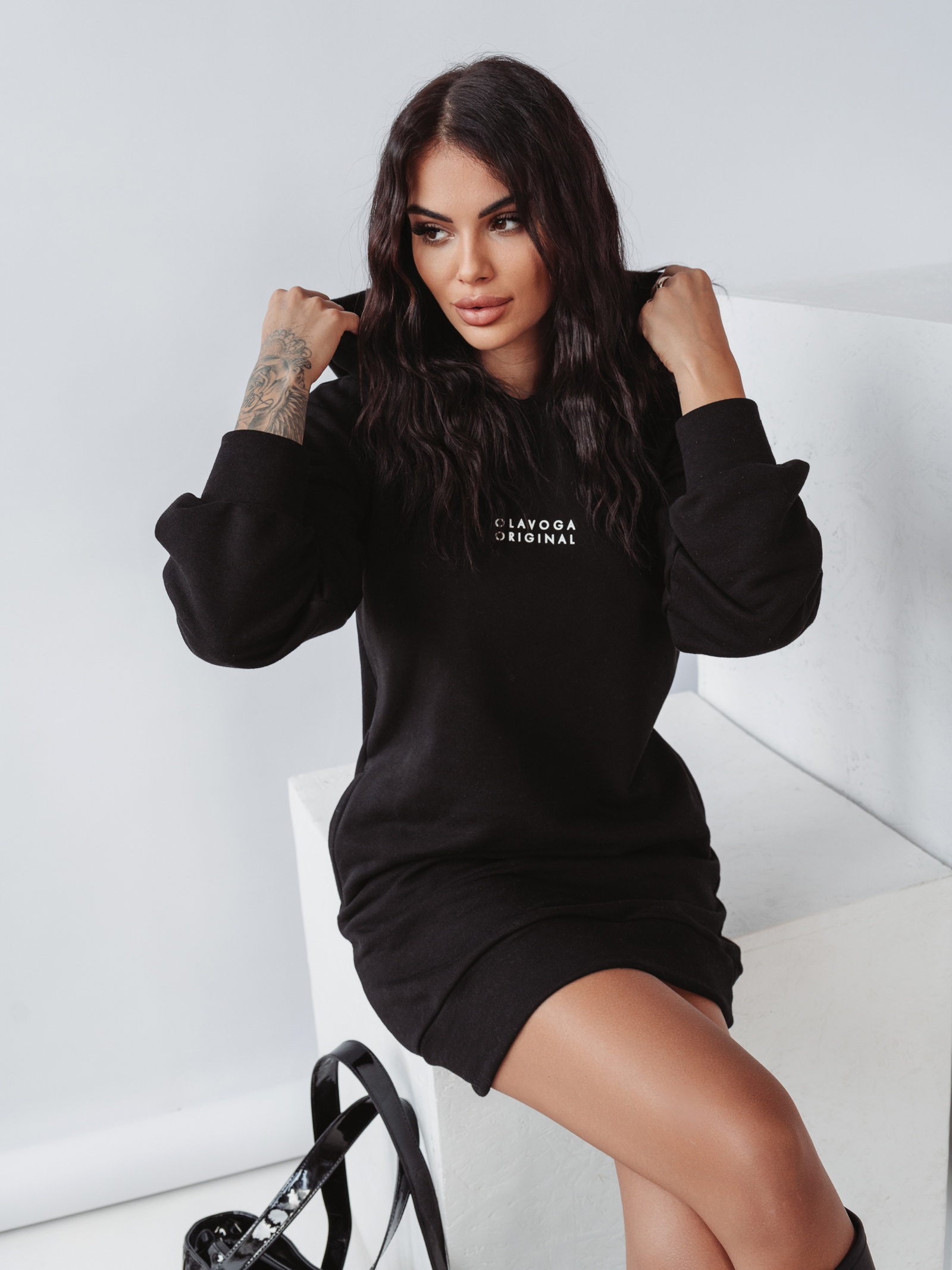 Sukienka dresowa Ola Voga Cute & Soft czarna