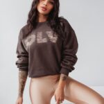 Bluza oversize Olv Zebra Ola Voga brązowa