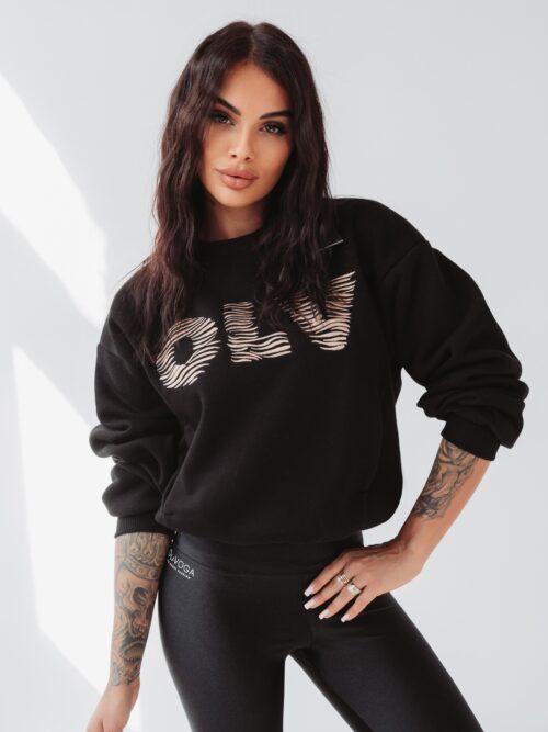 Bluza oversize Olv Zebra Ola Voga czarna