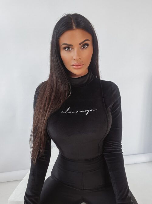 Body welurowe Ola Voga Pretty czarne