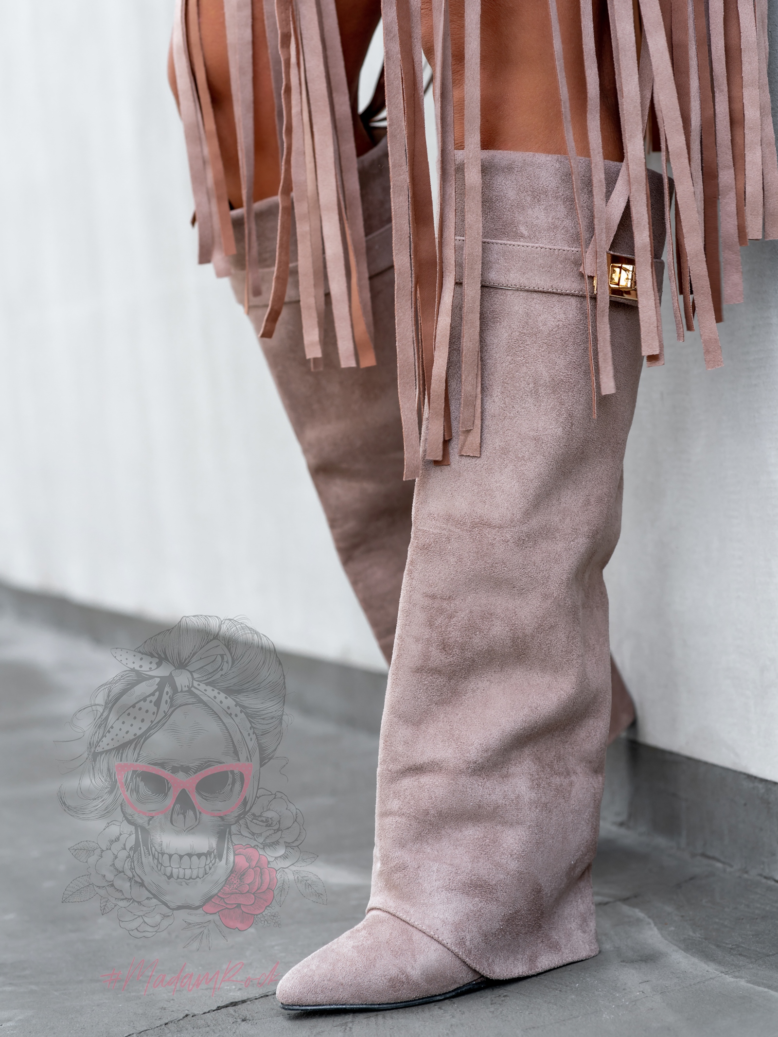 Kozaki koturny Madam Givme cappuccino