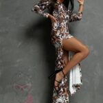 WYPRZEDAŻ-Sukienka elastyczna NB Amalafi panterka