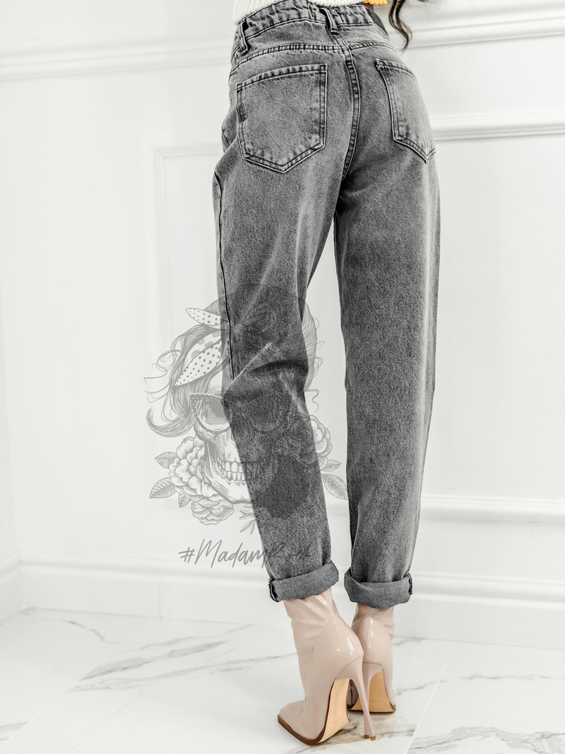 Spodnie jeansowe Classic Mom Fit szare