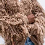 Sweter z frędzlami Marshi camel