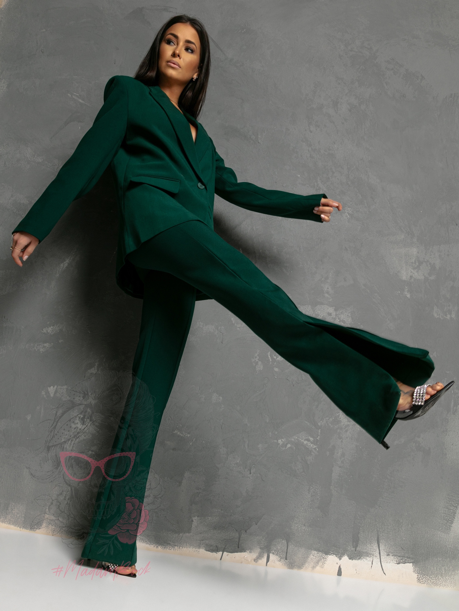 Marynarka klasyczna Hipnosis butelkowa zielona