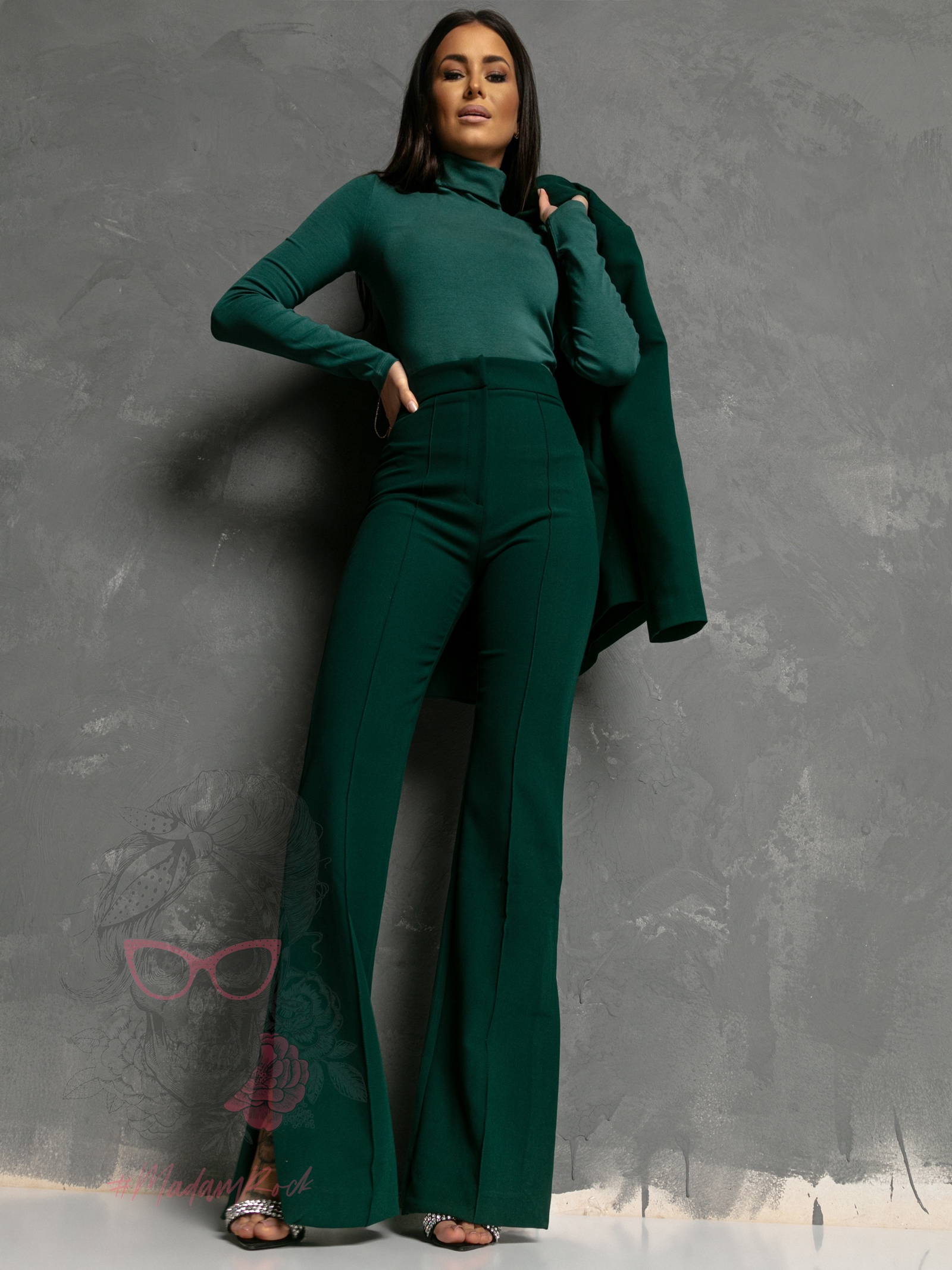 -WYPRZEDANE-Golf bawełniany Classo butelkowy zielony