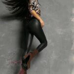 Legginsy woskowane Haili czarne