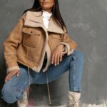 Kożuszek skórzany Szado karmelowy