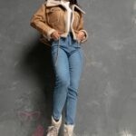 Kożuszek skórzany Szado karmelowy