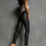 Spodnie woskowane rurki Goset czarne