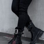 Botki z futrem Madam Zacker czarne