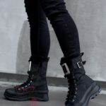 Botki z futrem Madam Zacker czarne