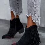 Botki w stylu kowbojskim Madam Flocs czarne