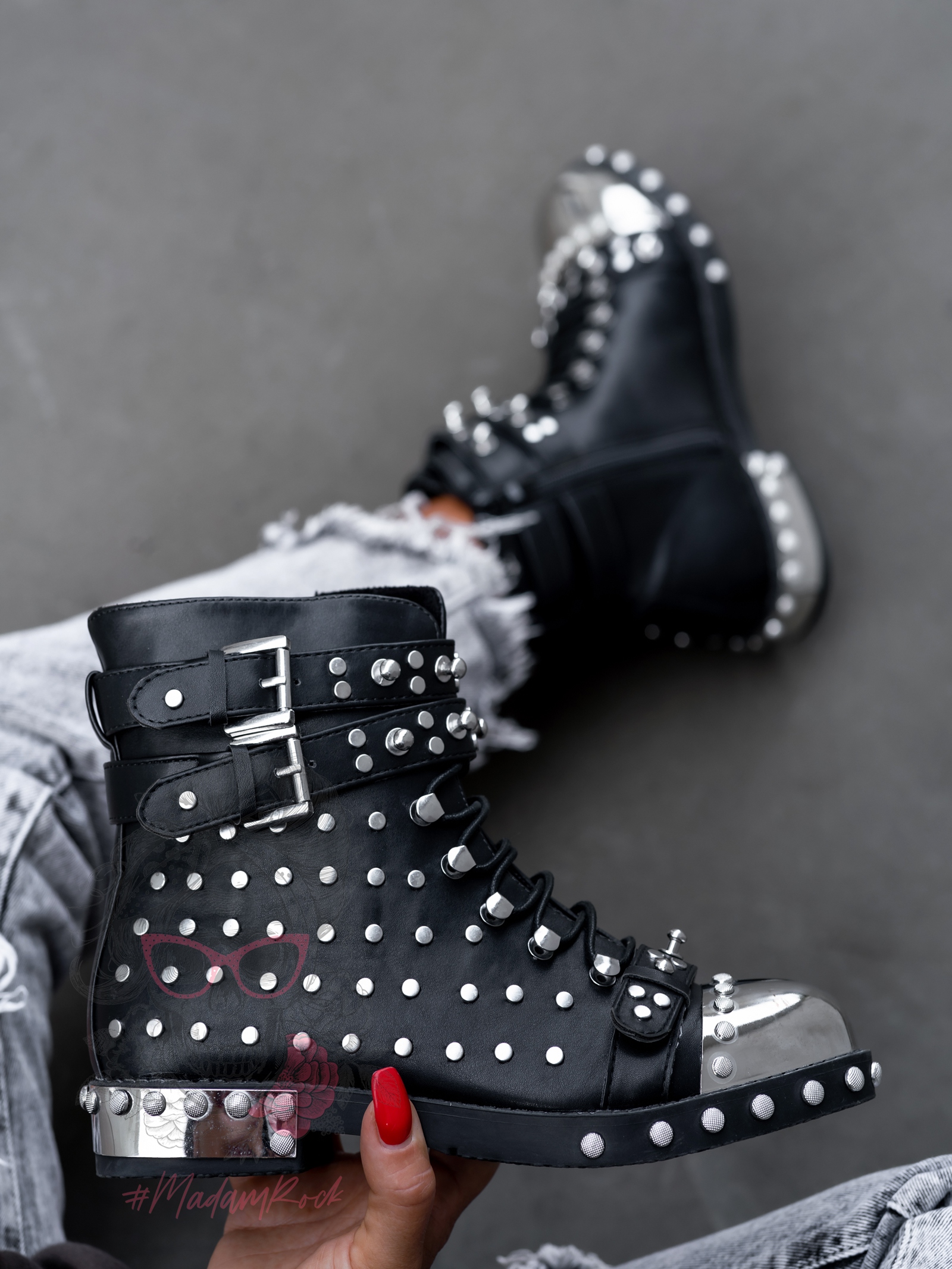 Workery Rock Queen Czarne