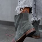 Botki zamszowe Madam Lazi khaki