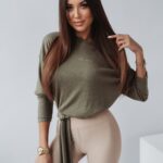 Sweter wiązany Sensitive Touch Ola Voga khaki