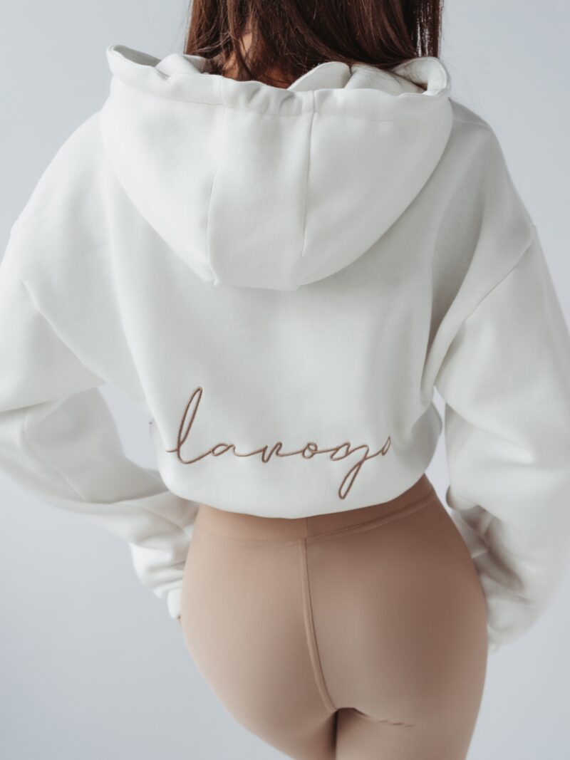 Bluza krótka z kapturem Ola Voga Cindy ecru - Madam Rock