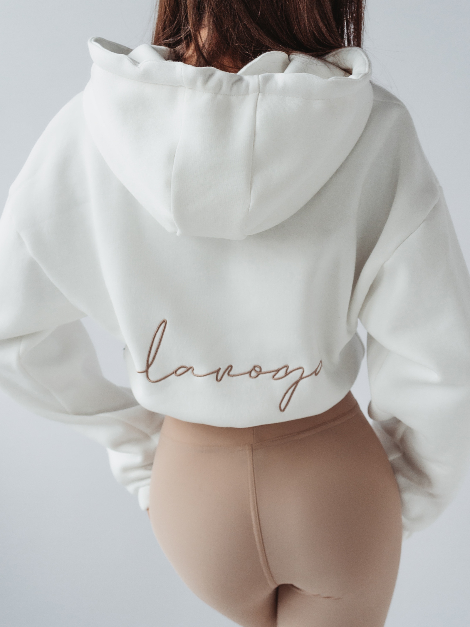 Bluza krótka z kapturem Ola Voga Cindy ecru