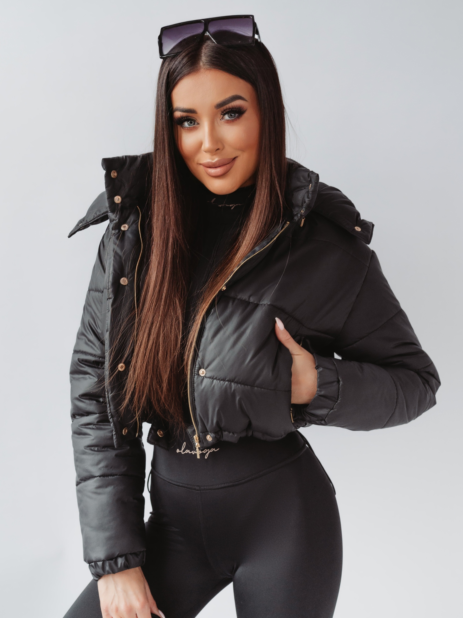 Kurtka pikowana I'm Fashion Ola Voga czarna