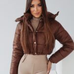 Kurtka pikowana I'm Fashion Ola Voga brązowa