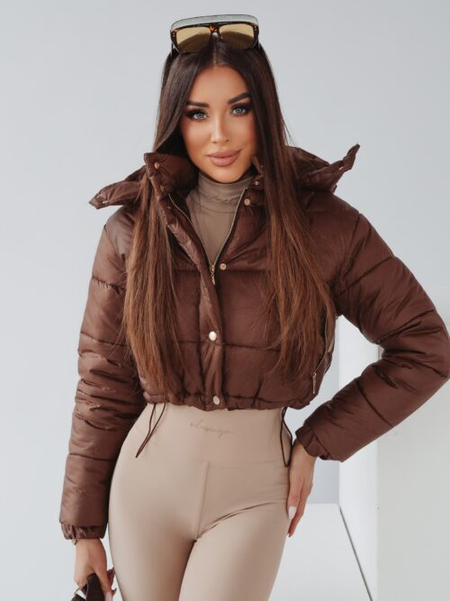 Kurtka pikowana I'm Fashion Ola Voga brązowa